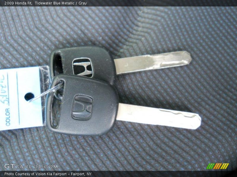 Tidewater Blue Metallic / Gray 2009 Honda Fit