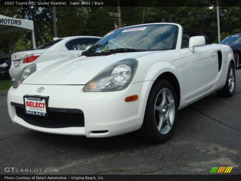 Super White / Black 2002 Toyota MR2 Spyder Roadster