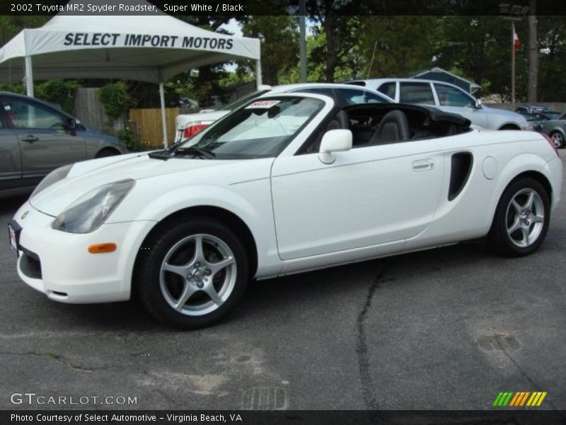 Super White / Black 2002 Toyota MR2 Spyder Roadster