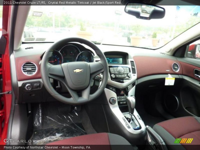 Crystal Red Metallic Tintcoat / Jet Black/Sport Red 2011 Chevrolet Cruze LT/RS