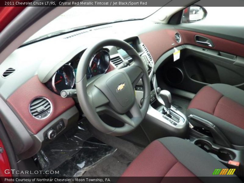 Crystal Red Metallic Tintcoat / Jet Black/Sport Red 2011 Chevrolet Cruze LT/RS
