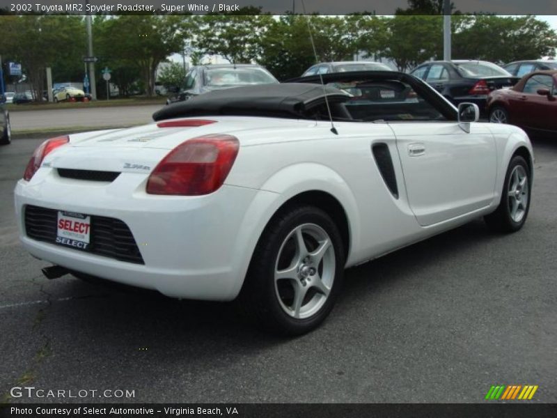 Super White / Black 2002 Toyota MR2 Spyder Roadster