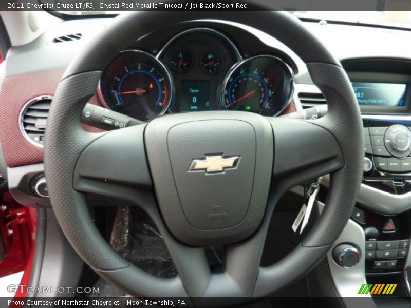 Crystal Red Metallic Tintcoat / Jet Black/Sport Red 2011 Chevrolet Cruze LT/RS