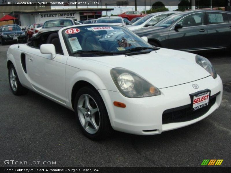 Super White / Black 2002 Toyota MR2 Spyder Roadster