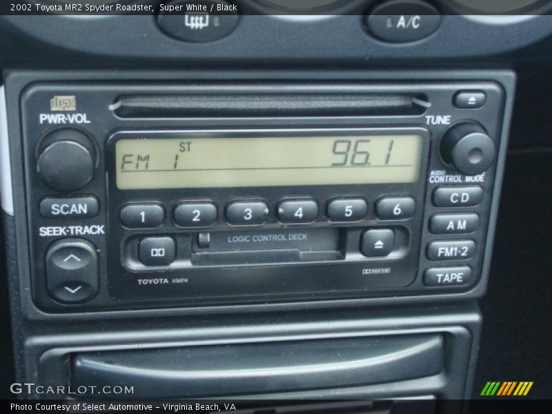 Controls of 2002 MR2 Spyder Roadster