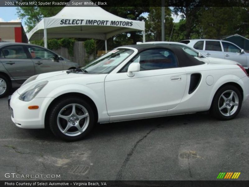 Super White / Black 2002 Toyota MR2 Spyder Roadster