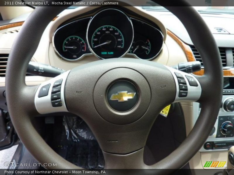 Mocha Steel Metallic / Cocoa/Cashmere 2011 Chevrolet Malibu LT