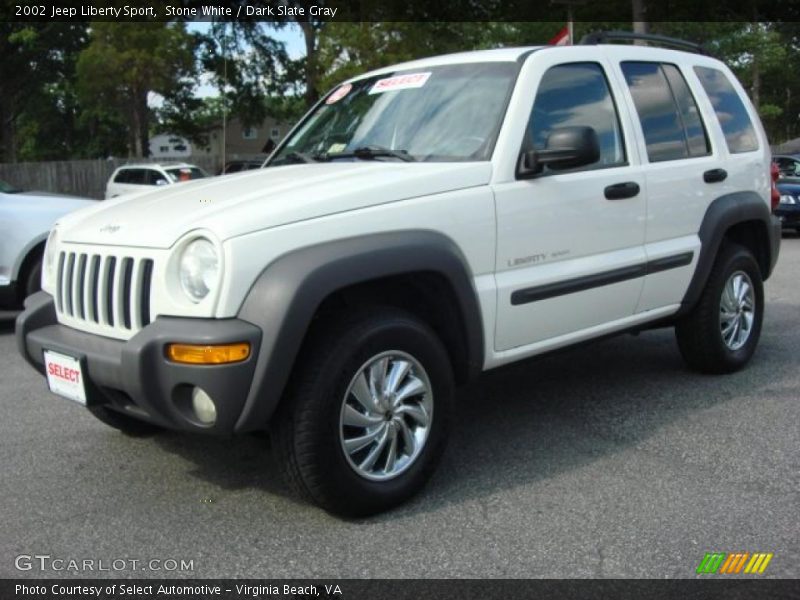 Stone White / Dark Slate Gray 2002 Jeep Liberty Sport