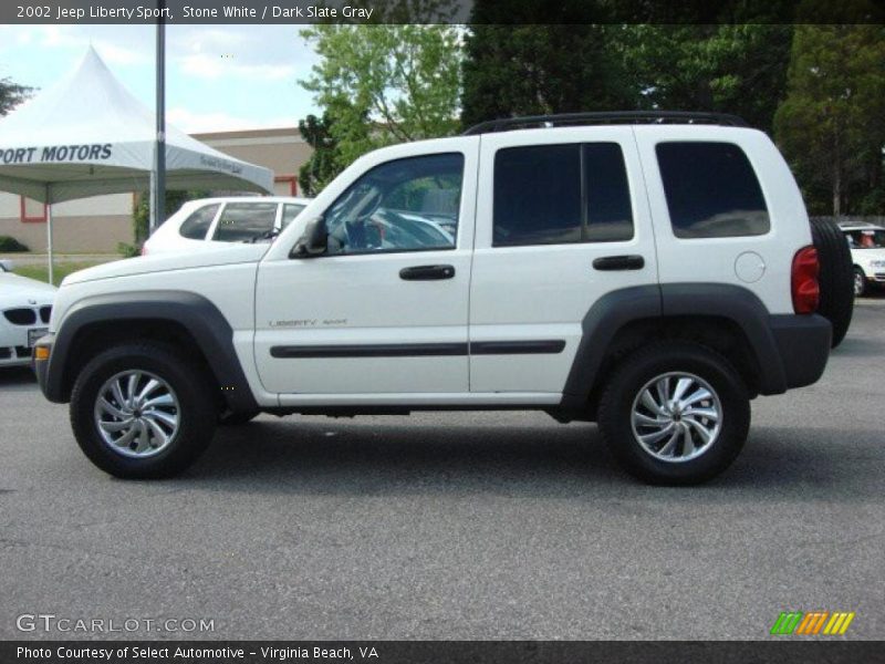 Stone White / Dark Slate Gray 2002 Jeep Liberty Sport