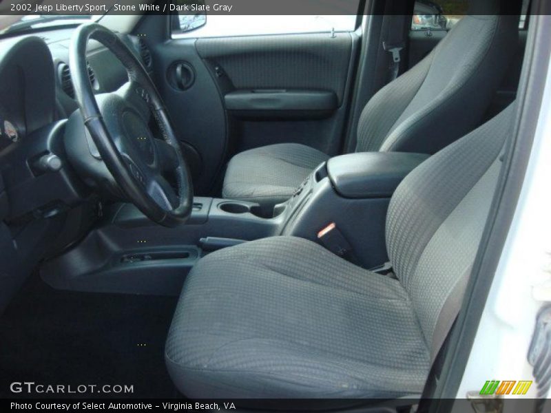Stone White / Dark Slate Gray 2002 Jeep Liberty Sport