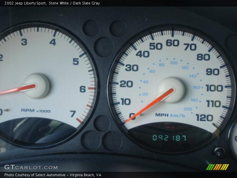 Stone White / Dark Slate Gray 2002 Jeep Liberty Sport