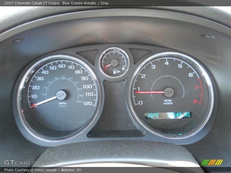 Blue Granite Metallic / Gray 2007 Chevrolet Cobalt LT Coupe