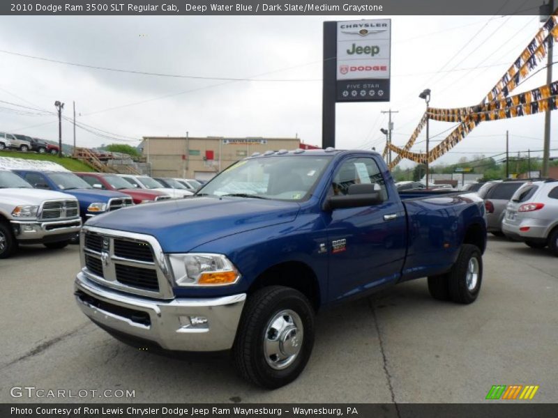 Deep Water Blue / Dark Slate/Medium Graystone 2010 Dodge Ram 3500 SLT Regular Cab