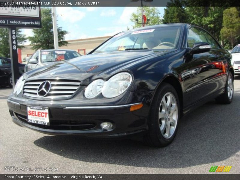 Black / Oyster 2003 Mercedes-Benz CLK 320 Coupe