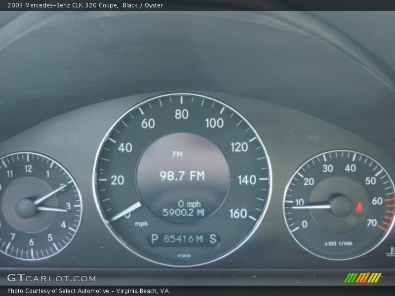 Black / Oyster 2003 Mercedes-Benz CLK 320 Coupe