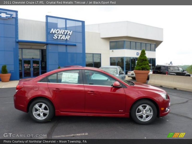Crystal Red Metallic Tintcoat / Jet Black/Sport Red 2011 Chevrolet Cruze LT/RS
