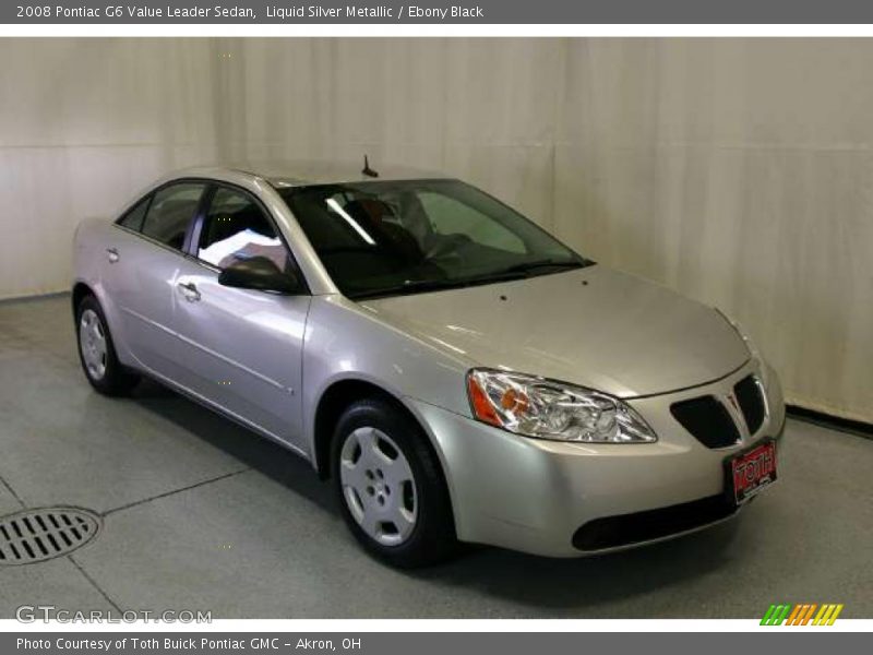 Liquid Silver Metallic / Ebony Black 2008 Pontiac G6 Value Leader Sedan