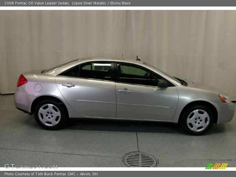 Liquid Silver Metallic / Ebony Black 2008 Pontiac G6 Value Leader Sedan