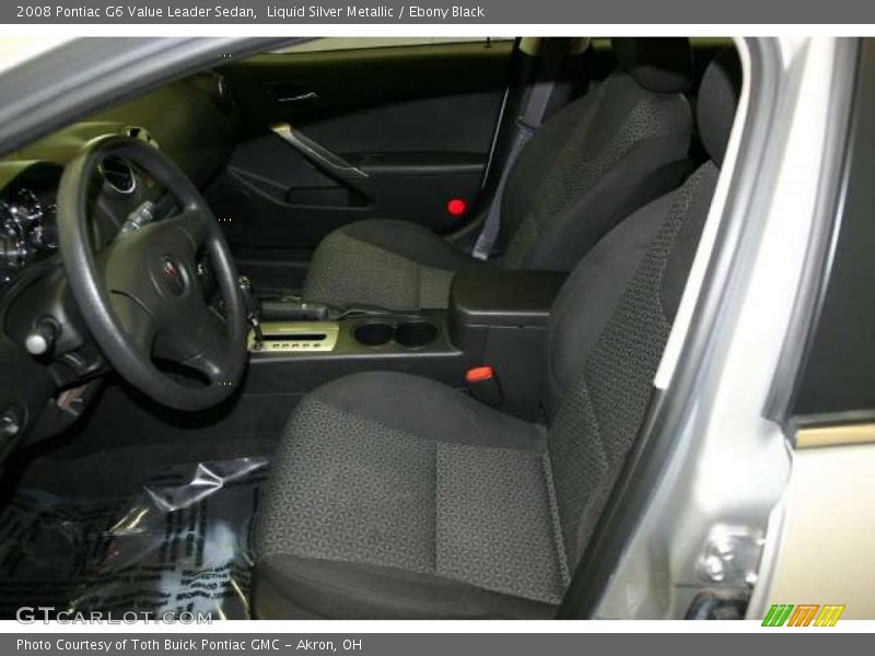 Liquid Silver Metallic / Ebony Black 2008 Pontiac G6 Value Leader Sedan