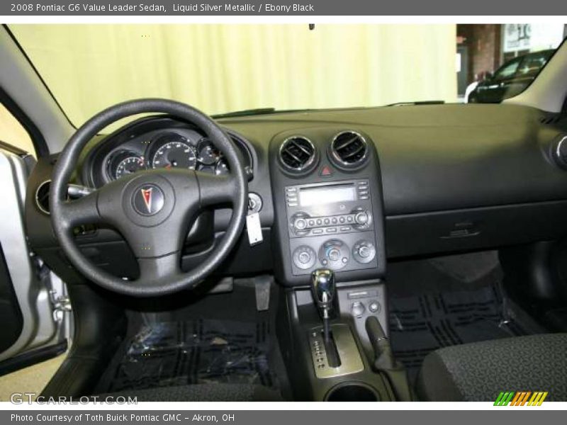 Liquid Silver Metallic / Ebony Black 2008 Pontiac G6 Value Leader Sedan