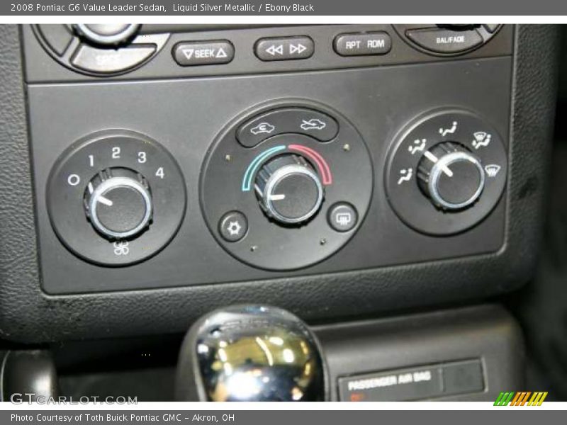 Liquid Silver Metallic / Ebony Black 2008 Pontiac G6 Value Leader Sedan