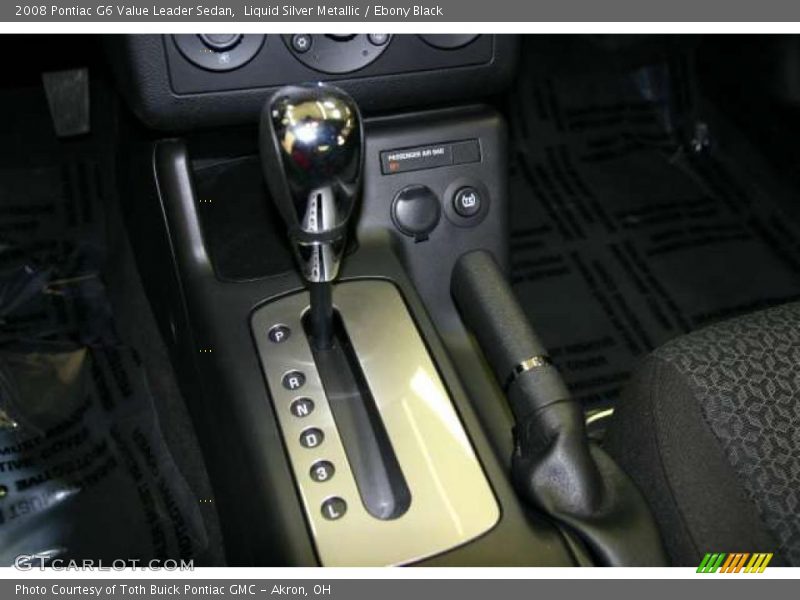Liquid Silver Metallic / Ebony Black 2008 Pontiac G6 Value Leader Sedan