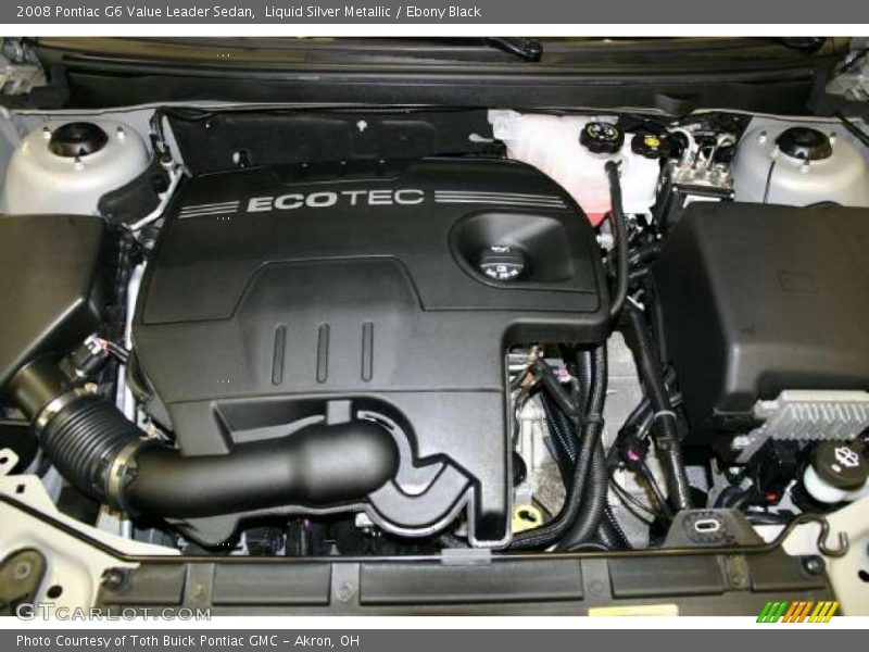 Liquid Silver Metallic / Ebony Black 2008 Pontiac G6 Value Leader Sedan