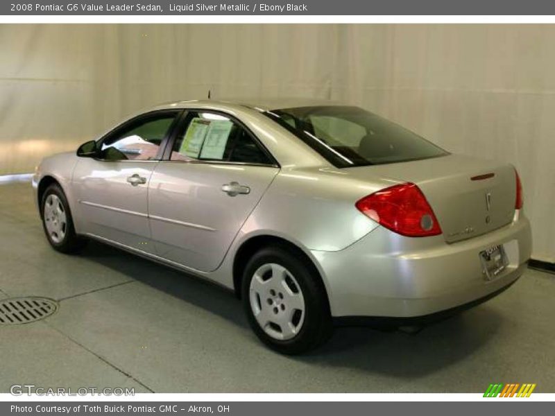 Liquid Silver Metallic / Ebony Black 2008 Pontiac G6 Value Leader Sedan