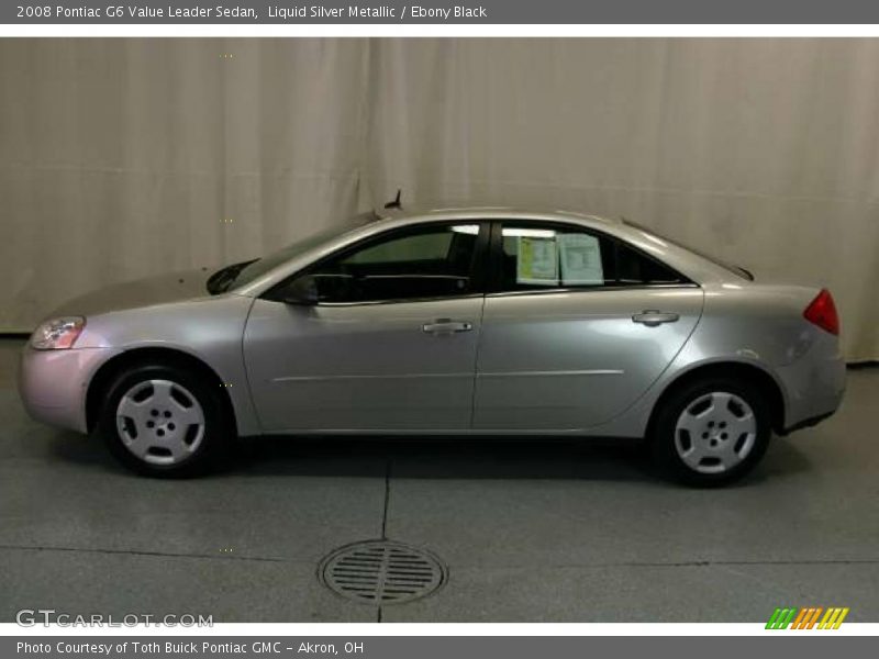 Liquid Silver Metallic / Ebony Black 2008 Pontiac G6 Value Leader Sedan