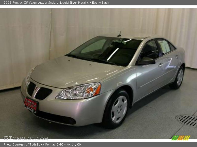 Liquid Silver Metallic / Ebony Black 2008 Pontiac G6 Value Leader Sedan