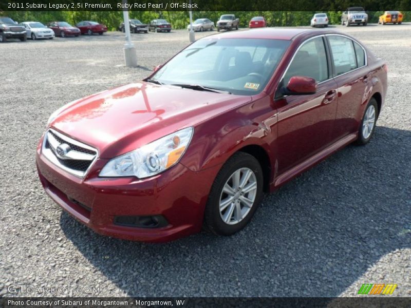 Ruby Red Pearl / Off-Black 2011 Subaru Legacy 2.5i Premium