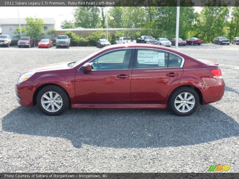 Ruby Red Pearl / Off-Black 2011 Subaru Legacy 2.5i Premium