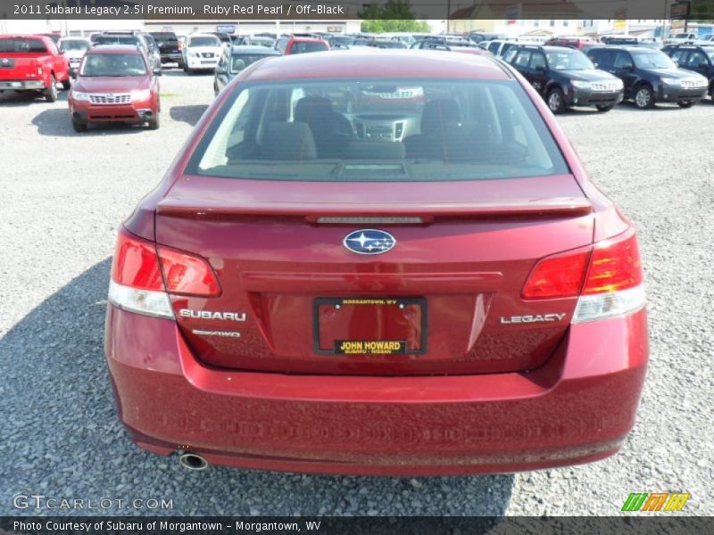 Ruby Red Pearl / Off-Black 2011 Subaru Legacy 2.5i Premium