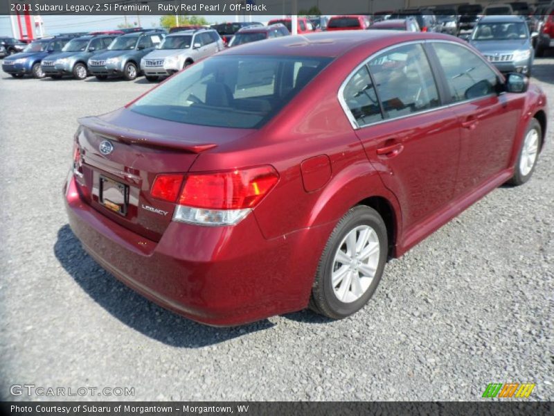 Ruby Red Pearl / Off-Black 2011 Subaru Legacy 2.5i Premium