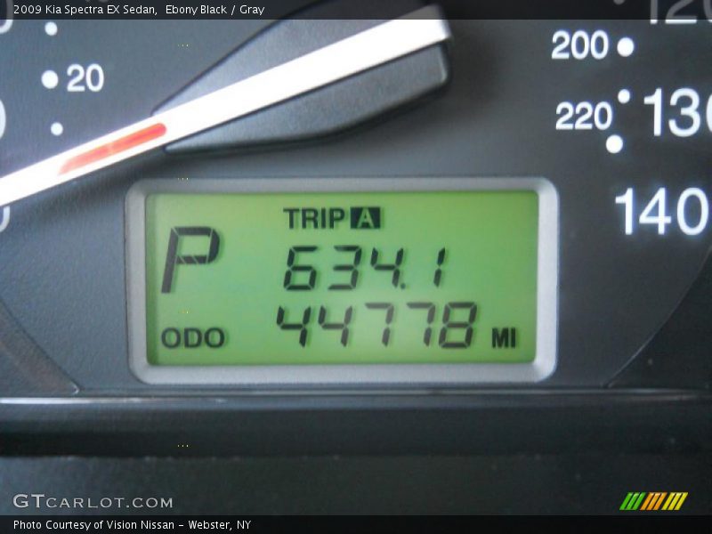 Ebony Black / Gray 2009 Kia Spectra EX Sedan