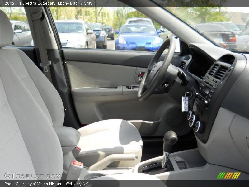 Ebony Black / Gray 2009 Kia Spectra EX Sedan
