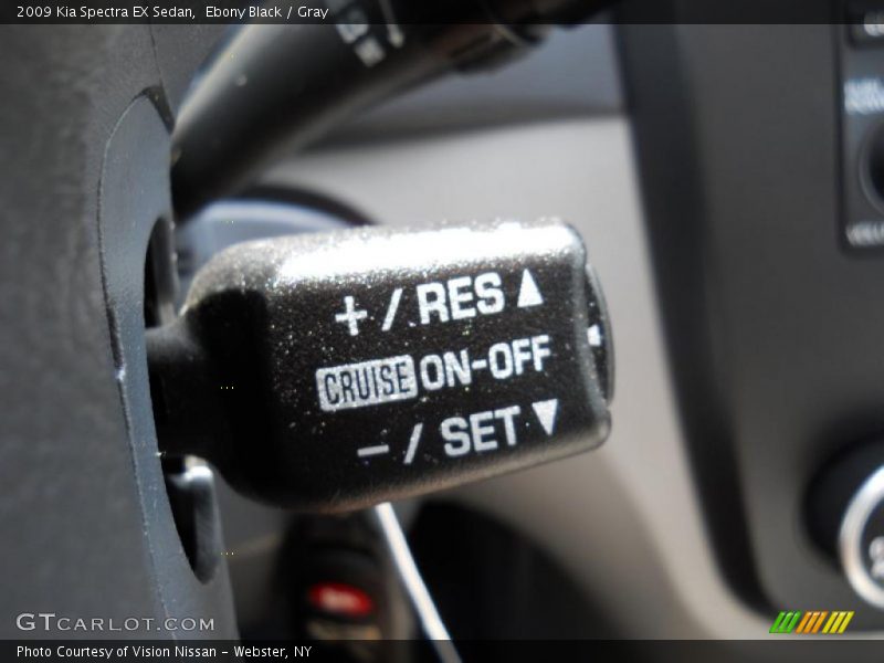 Ebony Black / Gray 2009 Kia Spectra EX Sedan