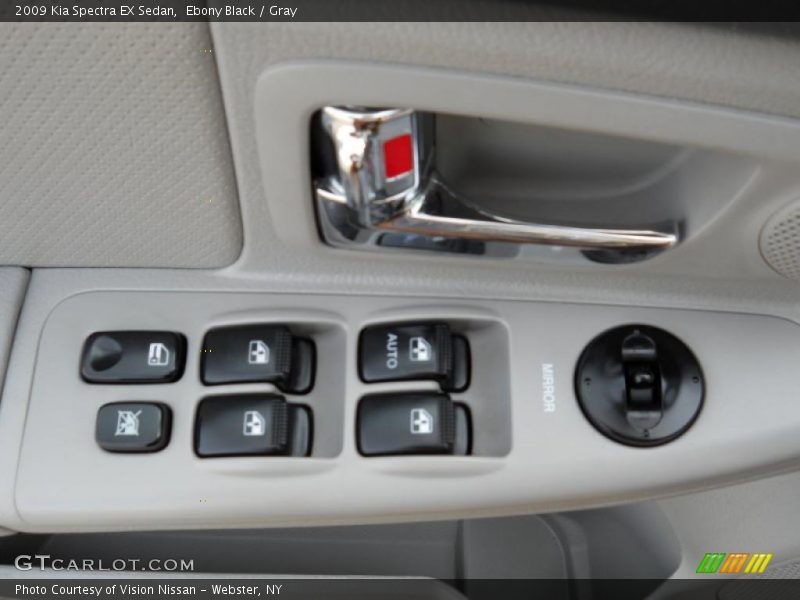 Ebony Black / Gray 2009 Kia Spectra EX Sedan