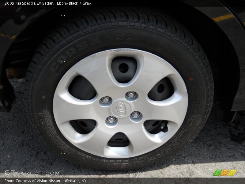 Ebony Black / Gray 2009 Kia Spectra EX Sedan