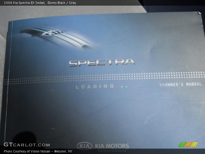 Ebony Black / Gray 2009 Kia Spectra EX Sedan