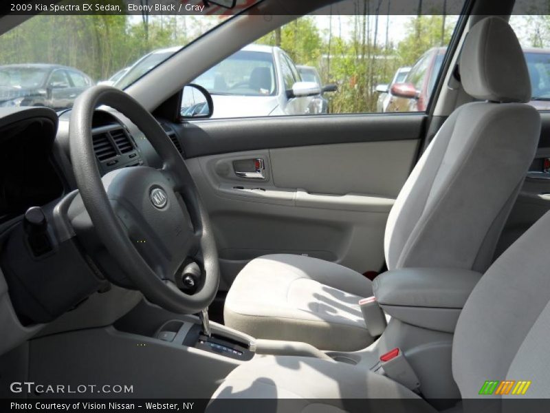 Ebony Black / Gray 2009 Kia Spectra EX Sedan