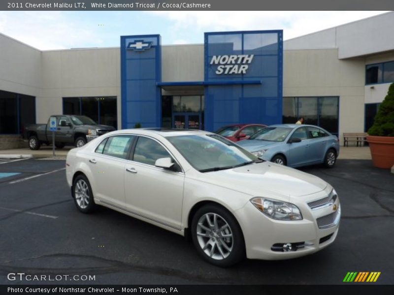White Diamond Tricoat / Cocoa/Cashmere 2011 Chevrolet Malibu LTZ