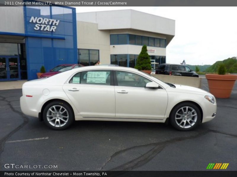 White Diamond Tricoat / Cocoa/Cashmere 2011 Chevrolet Malibu LTZ