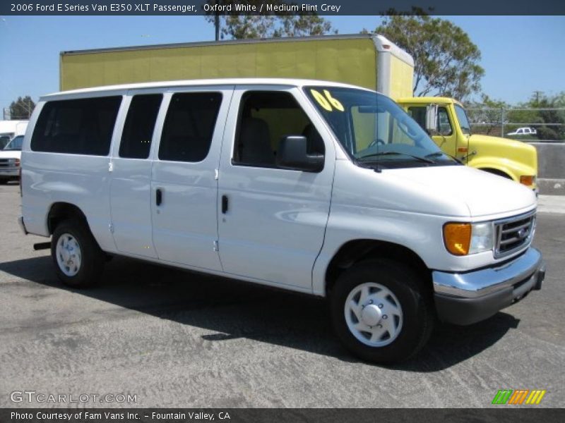 Oxford White / Medium Flint Grey 2006 Ford E Series Van E350 XLT Passenger