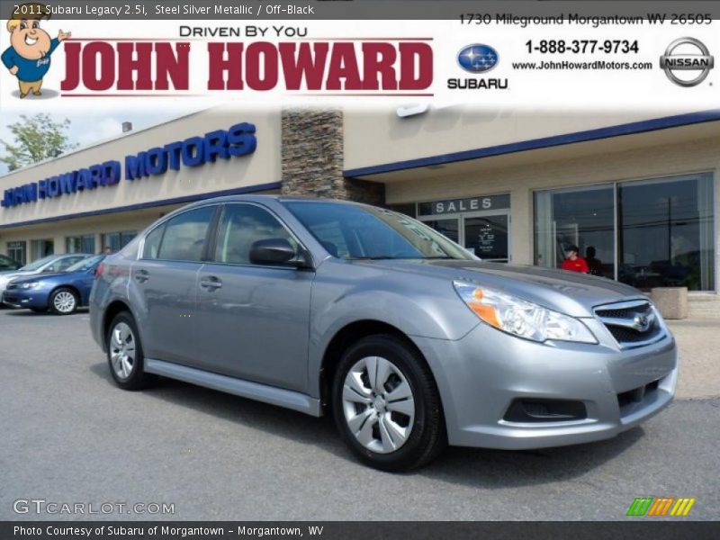 Steel Silver Metallic / Off-Black 2011 Subaru Legacy 2.5i