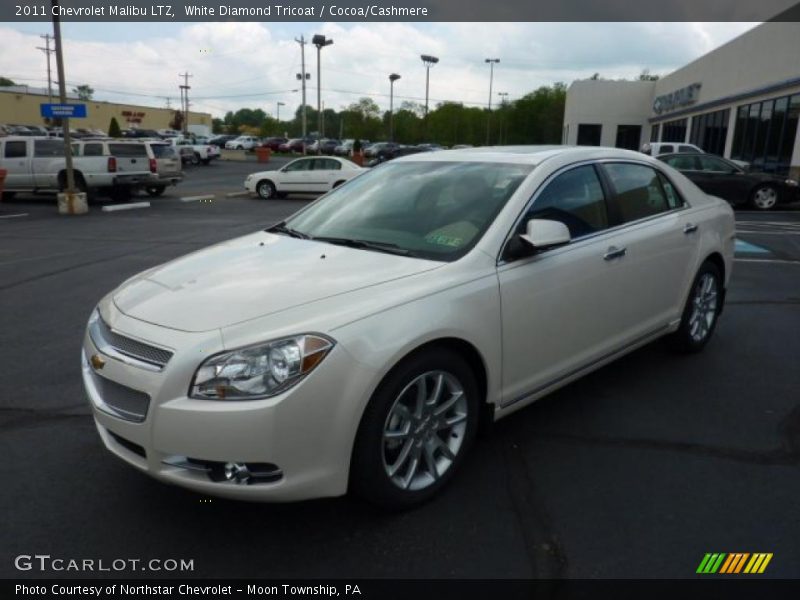 White Diamond Tricoat / Cocoa/Cashmere 2011 Chevrolet Malibu LTZ
