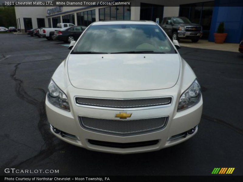 White Diamond Tricoat / Cocoa/Cashmere 2011 Chevrolet Malibu LTZ
