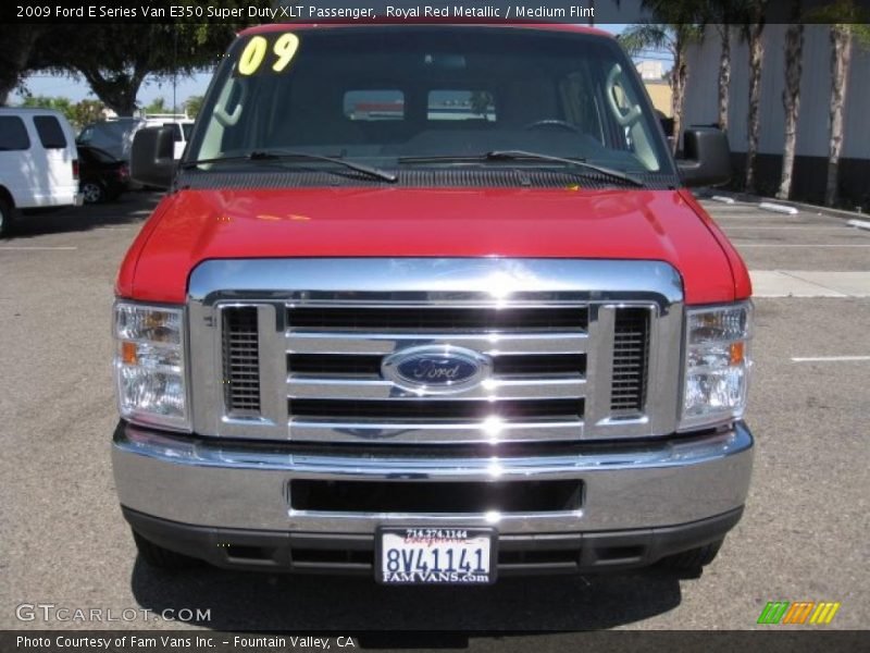 Royal Red Metallic / Medium Flint 2009 Ford E Series Van E350 Super Duty XLT Passenger