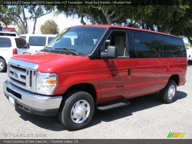 Royal Red Metallic / Medium Flint 2009 Ford E Series Van E350 Super Duty XLT Passenger