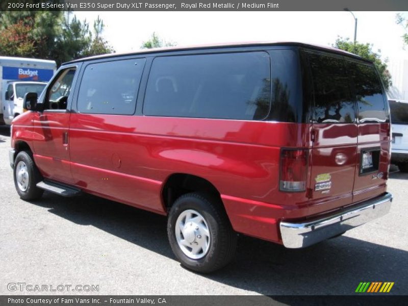 Royal Red Metallic / Medium Flint 2009 Ford E Series Van E350 Super Duty XLT Passenger